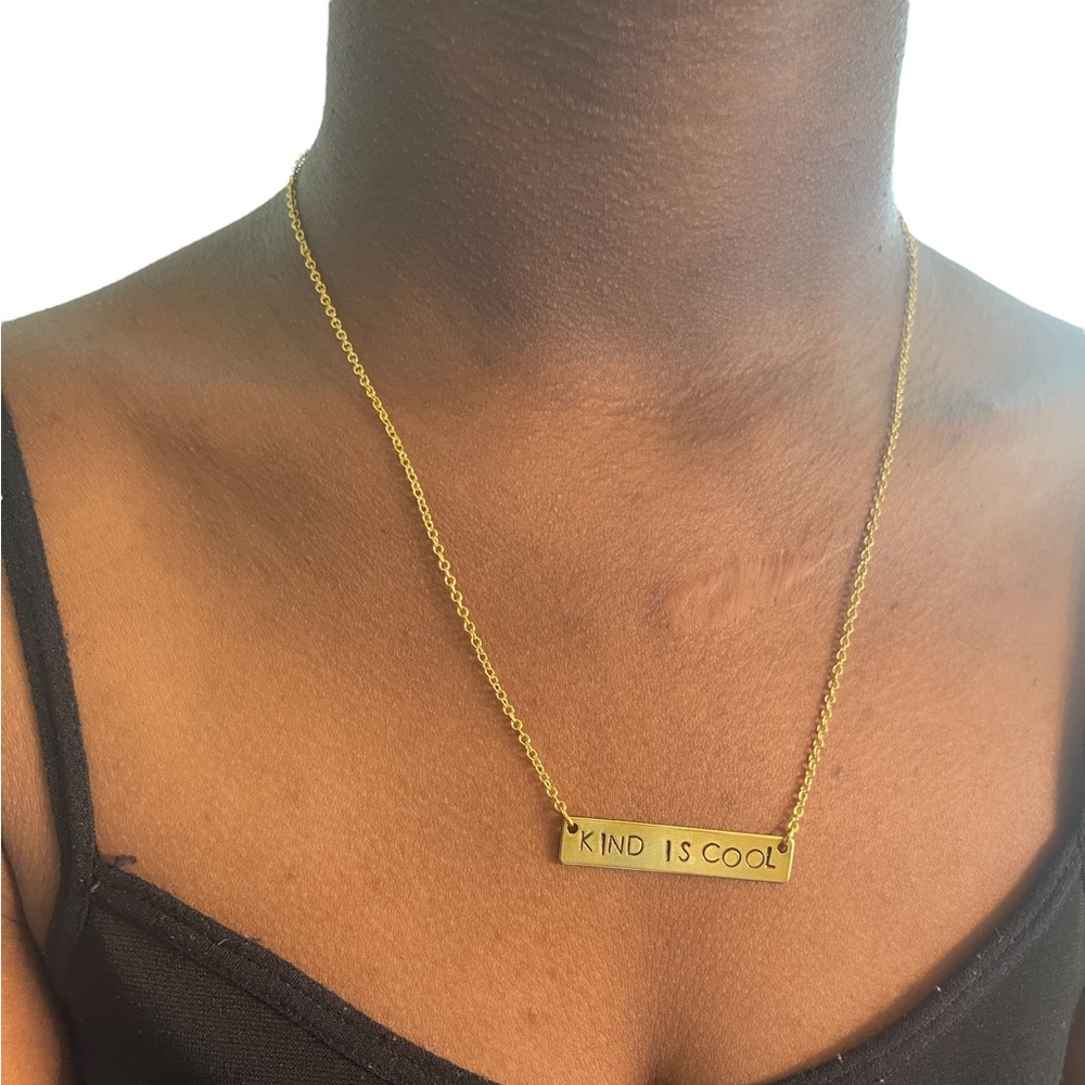 Gold Kind is Cool Charm Necklace - Picture 1 of 2